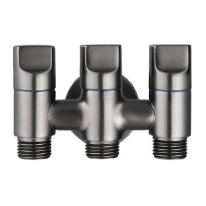 Faucet Toilet Angle Valve Washing Machine One In Three Out Angle Valve Two Out One Three-way Four-way Double Toilet Diverter Valve Save Space Connection Accessories