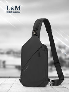 Casual Fashion Mens Chest Bag Crossbody Single Shoulder Backpack Sporty Multi-Functional Trendy Korean Leisure Style