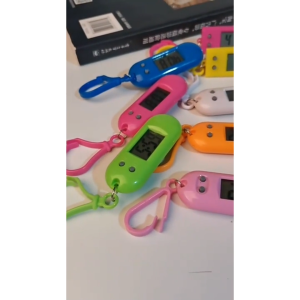 Đồng Hồ Điện Tử Mini Bằng ABS Có Nút Treo Ba Lô / Móc Khóa / Đồng Hồ Kỹ Thuật Số Dễ Mang Theo-NIEVE
