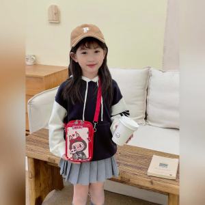 Beg Kanak-Kanak Bubble Mart labubu Kartun Utusan Comel Beg Duit Syiling Beg Lelaki dan Wanita Beg Mainan Kain Rab