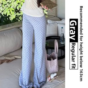 LANMENGYA | Navy Dots Small Figure Tapered Wide Leg Pants