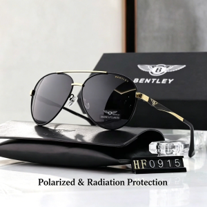 BENTLEY Elegant Polarized Sunglasses For Men And Women Titanium Alloy Frame UV Protection High Quality Eyewear Shades Driving Fishing