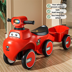 Childrens Sliding Car Babys Four-wheel Anti-rollover With Rear Bucket Slip-on Car Sidable Balance Car