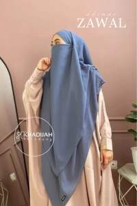 Jilbab French Khimar Bahan Cerutty Babydoll Free Cadar Zawal (By Khadijah)