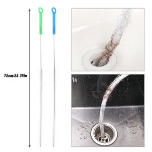 45/60/72cm Pipe Unblocking Brush Household Kitchen Sink Cleaning Brush Bathroom Sewer Unblocking Strip Hair Debris Cleaner Anti-clogging Removal Tool