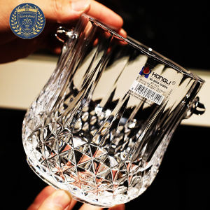 Modern Creative Large Crystal Glass Champagne Fruit Wine Ice Bucket Portable Picnic Basket Outdoor Bar KTV Home User