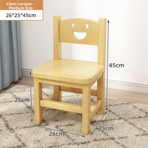 Household Small Wooden Stool Square Short Childrens Backrest Chair