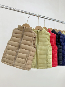 Autumn Kids Down Vest New Winter Boys Girls Thin Warm Waistcoat Children Outerwear Vest Teens Cotton Jackets For 4-14 Years