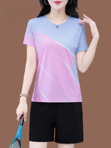 Tucano Ice Silk Sports Set Womens Summer New Thin Breathable Quick Dry Short Sleeve Short Pants Two Piece Set Casual Sportswear