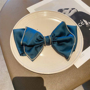 Elegant Satin Butterfly Knot Hair Clip Simple Stylish French Style High Quality Spring Clamp for Women Fashionable Hair Accessories