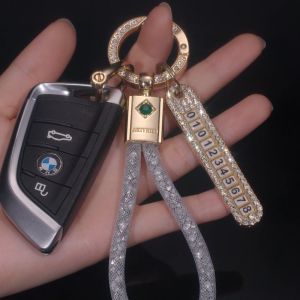 Kim Cương Nhân Tạo Bling Móc Khóa Keyrings Quà Lưu Niệm Túi Mặt Dây Chuyền Phụ Kiện Chìa Khóa Dây Sáng Tạo Mặt Dây Chuyền Quà Tặng