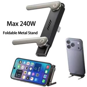 Giá Đỡ Dọc Di Động Cho iPhone Đầu Nối Sạc Nhanh Type-C Sang Type-C Có Thể Gập Lại Giá Đỡ Sạc Điện Thoại Bằng Nhựa