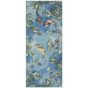 Thảm Chống Trượt VIKAMA Cá Koi Có Thể Giặt Bằng Máy Thảm Polyester Phong Cách Hiện Đại Cho Phòng Khách Trong Nhà Ngoài Trời Trang Trí Nhà Cửa