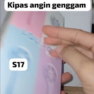 S17ORI KIPAS ANGIN FAN CHARGE MINI GENGGAM PORTABLE EMERGENCY LED CAS CHARGER TYPE TIPEMINI FAN