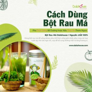 Bột Rau má Dalahouse hữu cơ (Organic) Sấy Lạnh Nguyên Chất loại Hộp 20 gói (3g/ gói)