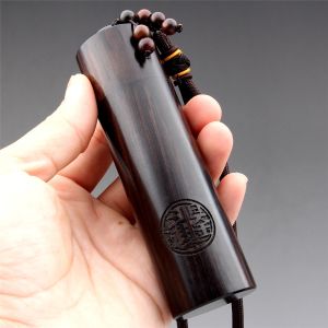 High-End Rosewood Portable Travel Dental Floss Picks Cotton Swab Cigarette Box Tea Leaf Storage Spiral Mouth Chinese Style