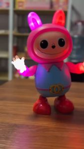 Musical Electric Dancing Labubu Walking Robot Colourful Light Kids Boys Girls Baby Toddler Learning Toys 灯光音乐跳舞机器人玩具3363
