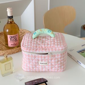 Portable Large Capacity Cosmetic Bag Womens Travel Toiletry Bag Storage Pouch Skin Care Miscellaneous Items Bag  Style