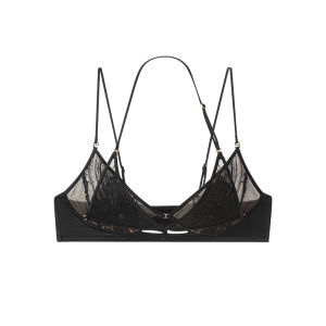 Livary Mio | Silk Lace Removable Double Cup Fine Strap French Bra