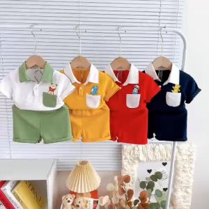 Bộ Quần Áo Trẻ Em Minky Mom Vải Cotton Cổ Polo Phối Màu Dễ Thương Áo Có Túi Cho Bé 0-8 Tuổi Mặc Đi Chơi Đi Học TN-IN144