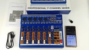 F7 PRO Propesyonal na Audio Mixer 7 channel na built-in na EQ/recording function Sup MG Amplifier Smartphone