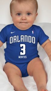 Baby Monthly Onesies - Basketball Jersey - O. Magic