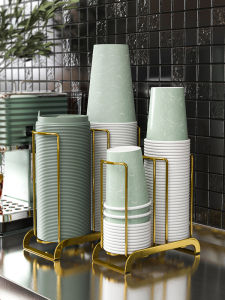 Paper Cup Holder Cup Puller Disposable Cup Holder Storage Rack Milk Tea Shop Cup Holder Commercial Accessible Luxury Drinking Glass Shelf