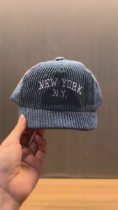 Topi baseball anak laki laki ICON karakter new york bahan korduroi / topi bayi perempuan NY corduroy