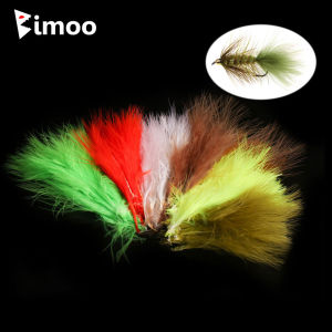 2Packs 3.5g/Pack 3~4 inch Natural Marabou Feather Tying Streamer Flies Jig Lure Woolly Bugger Leech Fly Bait Fish Tying Material