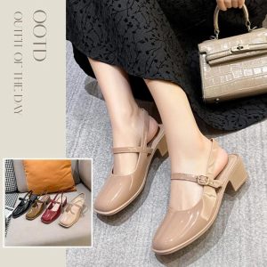 QLshop สินค้าใหม่ พร้อมส่ง รองเท้าคัทชู ส้นสูง แบบมีสายรัดส้น ทรงสวย เรียบๆ แมทช์ง่าย ดีไซน์คลาสสิค ทันสมัย แมทช์ใส่ได้ทุกโอกาส สาวๆห้ามพลาดน๊าาา