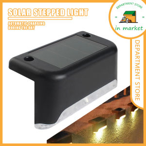 4PCS LED Lampu Siku taman Tenaga Surya VKTECH Lampu Solar Waterproof IP65 Warm White 4 PCS LED Solar Lamp Path Stair Outdoor Waterproof Wall Light Garden Landscape Step Deck Lights Balcony Fence Solar Lights