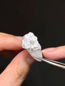 BORN PRETTY 5ml 3D Pearl Shell Sculpting Shaping Carving Flower Gel Nail Polish Non-Sticky Hand Carved Solid Gel Nail Decoration