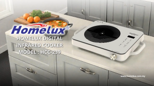 Homelux Digital Infrared Cooker Ceramic Surface HCC-239 Dapur Elektrik