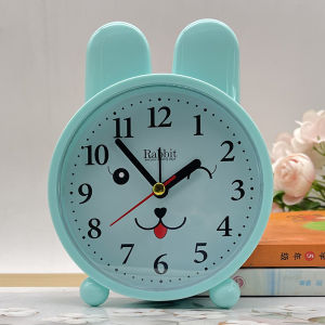 Pink Bedroom Clock Silent Student Alarm Clock Creative Cartoon Design for Boys And Girls Bedside Clock Resin Material