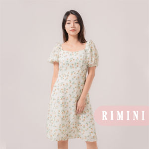 RIMINI - Dress Cewek Gaun Bunga Squareneck Puff Jumbo - Zola Dress 524368