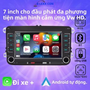 Máy Nghe Nhạc Đa Phương Tiện MP5 7 Inch 2 DIN HD Cho Ô Tô Với CarPlay Android Auto Âm Thanh Nổi Dành Cho VW Seat Skoda Passat Golf Polo
