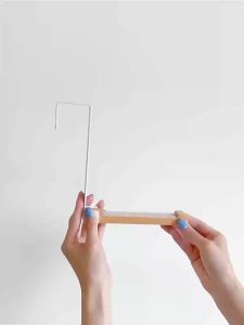MERCUR Foldable Easy Install Metal and Wood For Hanging Towels Clothes No punching Rear Door Hook Over The Door Hook Over Door Hanger