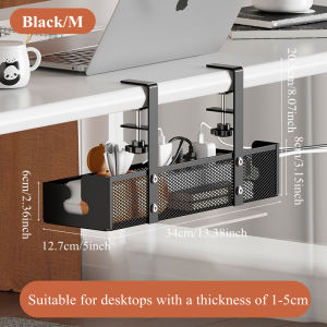 Under Desk Cable Management Tray No Drill Steel Desk Cable Organizers Wire Management Tray Cable Management Rack Storage Shelf