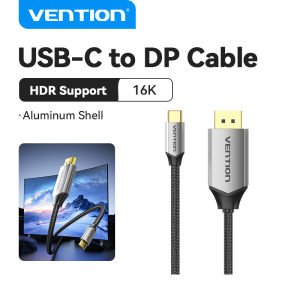 Vention Type C to Display Port Cord DP 16K 30Hz 8K 60Hz 4K 240Hz 40Gbps USB C Male to Displayport Male Cable for TB3 4 All Capable Type C Gear