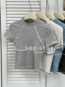 Spring Summer Slim Fit Yoga T-Shirt Womens Soft Breathable Sport Short Sleeve Top Running Training Fitness Wear