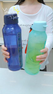 Tupperware 2L&1.2L Large AquaVibe Bottle- Leakproof BPA-Free Sports Water Bottle with Straw & Time Markers
