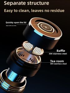 IMOGY | Mens Style Insulated Tea Cup One-Click Quick Open Water Bottle for Car and Business