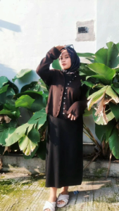 Inner Dress Cardigan Calysta One Set Sleeveless atasan baju panjang