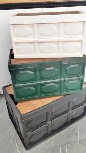 กล่องเก็บของ กล่องพับได้ พร้อมแผ่นไม้ 20L/30L/56L กล่องอเนกประสงค์ มีด้ามจับทั้งสองด้าน วัสดุอย่างดี