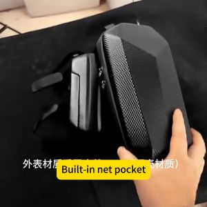 1pc Waterproof Electric Scooter Handlebar Storage Bag - Durable EVA Shell Large Capacity Removable Design Compatible with Bicycles and Balance Boards Universal Fit Black Easter Festival