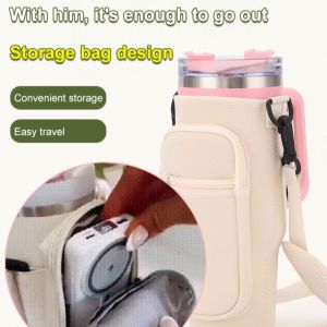 Alphabet Handle Cup Holder Tote Bag