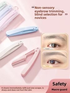 Eye-Brow Knife for Women Only Safety Folding Eyebrow Scraping Blade Portable Scratch-Proof Beginner Eyebrow Trimmer