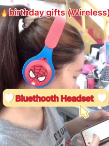 Hot Wireless Bluetooth Kids Headsets SpiderMan Hello Kitty Headphones HiFi Stereo Headphone