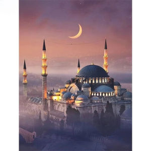 500/1000/1200/2000PCS Jigsaw Puzzle Islamic Mosque Architecture With Dome And Minarets For Adults Perfect Gift For Art Lovers
