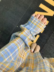 Áo Sơ Mi Kẻ Caro Dài Tay Phong Cách Nhật Bản Cho Nữ Áo Khoác Ngoài Áo Cardigan Áo Sơ Mi Rộng Rãi Mặc Đi Làm Hàng Ngày